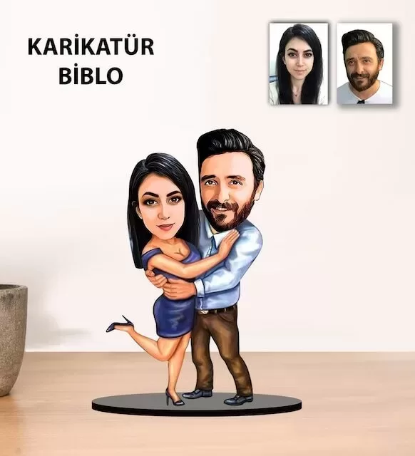 Kişiye Özel Sevgili Evli Karikatür Biblo Kb9