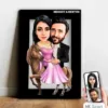 Kişiye Özel Sevgili Karikatür Ahşap Tablo – Mx1