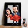 Kişiye Özel Sevgili Karikatür Ahşap Tablo – Mx6