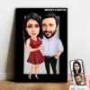 Kişiye Özel Sevgili Karikatür Ahşap Tablo – Mx8
