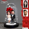 Kişiye Özel Sevgililer Günü Hediyesi Işıklı Karikatür Fanus Biblo Fn42