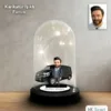 Kişiye Özel Şoför Tasarım Işıklı Karikatür Fanus Biblo Fn158