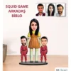 Kişiye Özel Squid Game Tasarımlı Karikatür Arkadaş Biblo