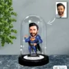 Kişiye Özel Süpermen Tasarımlı Işıklı Karikatür Fanus Biblo Fn99