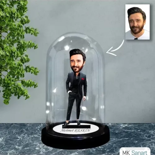 Kişiye Özel Takım Elbiseli Erkek Tasarımlı Işıklı Karikatür…