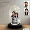 Kişiye Özel Tesisatçı Tasarımlı Işıklı Karikatür Fanus Biblo Fn191
