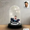 Kişiye Özel Trabzonsporlu Motorcu Tasarımlı Işıklı Karikatür Fanus Biblo Fn146