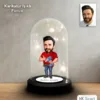 Kişiye Özel Usta Tasarım Işıklı Karikatür Fanus Biblo Fn124