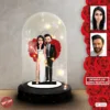 Kişiye özel Sevgili Hediye, Sevgililer günü Karikatür Hediyesi, Karikatür hediye, Dekoratif Karikatür ışıklı Fanus , Sevgililer günü Hediyesi