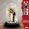 Kişiye özel Sevgili Hediye, Sevgililer günü Karikatür Hediyesi, Karikatür hediye, Dekoratif Karikatür ışıklı Fanus , Sevgililer günü Hediyesi
