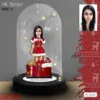 “Özel Noel Hediyesi: Kişiye Özel Karikatür Işıklı Fanus Biblo ile Eşinize, Sevgilinize Unutulmaz Bir Tatil Hediyesi!” Noel Hediyesi, Yılbaşı Hediyesi