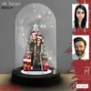 “Özel Noel Hediyesi: Kişiye Özel Karikatür Işıklı Fanus Biblo ile Sevgilinize Unutulmaz Bir Tatil Hediyesi!” Noel Hediyesi, Yılbaşı Hediyesi