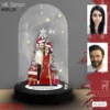 “Özel Noel Hediyesi: Kişiye Özel Karikatür Işıklı Fanus Biblo ile Sevgilinize Unutulmaz Bir Tatil Hediyesi!” Noel Hediyesi, Yılbaşı Hediyesi