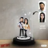 Kişiye özel Sevgili Hediye, Sevgililer günü Karikatür Hediyesi, Karikatür hediye, Dekoratif Karikatür ışıklı Fanus , Sevgililer günü Hediyesi