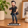 Kişiye Özel Fotografçı Karikatürlü 18 cm MDF Masaüstü Biblo – Fotoğrafçı Hediyesi | İş Arkadaşına ve Meslek Sahibine Hediye