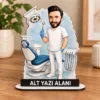 Kişiye Özel Diş Doktoru Karikatürlü 18 cm MDF Masaüstü Biblo – Diş Hekimine Hediye | Diş Doktoru Hediyesi