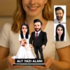 Fotoğraftan Kişiye Özel 2 Kişilik Gelin Damat Düğün Biblo