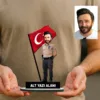 Kişiye Özel Bekçi Karikatürlü 18 cm MDF Masaüstü Biblo – Bekçi Hediyesi | Yeni İş ve Meslek Hediyesi