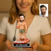 Kişiye Özel Sup Board Süren Erkek6 Karikatürlü 18 cm MDF Masaüstü Biblo – Masaüstü Hediye