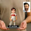Kişiye Özel Futbolcu Karikatürlü 18 cm MDF Masaüstü Biblo – Futbolcu Hediyesi | Sporcuya ve Takım Arkadaşına Hediye