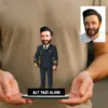 Fotoğraftan Kişiye Özel Pilot Karikatürlü 18 cm MDF Masaüstü Biblo – Pilot Hediyesi | Pilota ve Kaptana Hediye