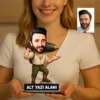 Seyitonbaşı Erkek Temalı Kişiye Özel Karikatürlü 18 cm MDF Masaüstü Biblo – Masaüstü Hediye