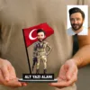 Kişiye Özel Fotoğraflı Komando Astsubay Asker Komutan Kuvvetler Karikatürlü 18 cm MDF Masaüstü Biblo – Askere ve Komutana Hediye | Asker Hediyesi