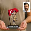 Sırt Çantalı Komando Astsubay Asker Karikatürlü Biblo