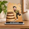 Kişiye Özel Erkek Doğum Günü Pasta Karikatürlü 18 cm MDF Masaüstü Biblo – Doğum Günü Hediyesi | Kişiye Özel Yaş Hediyesi