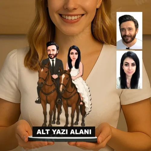 Fotoğraftan Kişiye Özel 2 Kişilik Gelin Damat Düğün Konseptl…