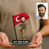 Fotoğraftan Tasarlanan Komando Astsubay Asker Komutan Kuvvetler Karikatürlü 18 cm MDF Masaüstü Biblo – Askere ve Komutana Hediye | Asker Hediyesi