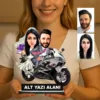 2 Kişilik Gelin Damat Düğün Konseptli Sevgili Temalı Kişiye Özel Karikatürlü 18 cm MDF Masaüstü Biblo – Sevgiliye ve Eşe Hediye | Çiftlere Özel Hediye