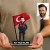 Jandarma Uzman Çavuş Karikatürlü Kişiye Özel Karikatürlü 18 cm MDF Masaüstü Biblo – Jandarma Uzman Çavuş Hediyesi | Yeni İş ve Meslek Hediyesi