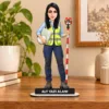 Kişiye Özel Harita Mühendisi Karikatürlü 18 cm MDF Masaüstü Biblo – Geomatik Mühendisi Hediyesi | Mühendise ve Teknik Meslek Sahibine Hediye