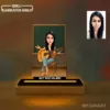 Kişiye Özel Kadın Müzik Öğretmen Karikatürlü 14 cm MDF Işıklı Biblo – Öğretmen Hediyesi | Öğretmene Özel Hediye