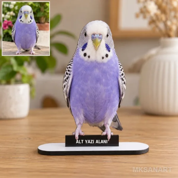 Fotoğraftan Tasarlanan Evcil Hayvan Fotoğraflı MDF Karikatürlü 18 cm MDF Masaüstü Biblo - Masaüstü Hediye 3. Model