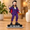 Kişiye Özel Halloween Balkabaklı Vampir Karikatürlü 18 cm MDF Masaüstü Biblo – Masaüstü Hediye