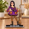 Kişiye Özel Halloween Cadılar Bayramı Silüeti Karikatürlü 18 cm MDF Masaüstü Biblo – Masaüstü Hediye