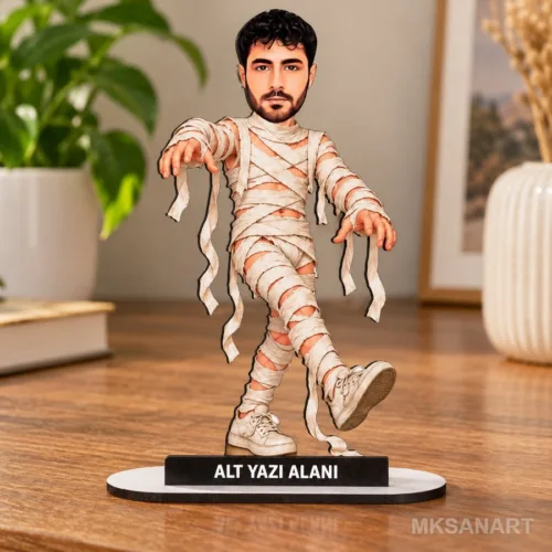 Kişiye Özel Cadılar Bayramı Karikatür MDF Karikatürlü 18 cm…