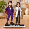 Kişiye Özel Halloween Vampir Doktor Kostümlü Karikatürlü 18 cm MDF Masaüstü Biblo – Doktor Hediyesi | Doktora Özel Hediye