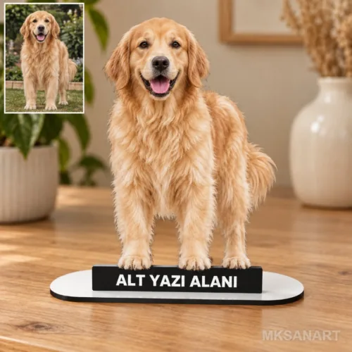 Evcil Hayvan Fotoğraflı MDF Temalı Kişiye Özel Karikatürlü 1…