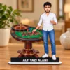 Kişiye Özel Erkek Rulet Masasi Kisiye Karikatürlü 18 cm MDF Masaüstü Biblo – Masaüstü Hediye