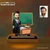 Kişiye Özel Hukuk Ogretmenler Günü Karikatürlü 14 cm MDF Işıklı Biblo – Öğretmen Hediyesi | Öğretmenler Günü Hediyesi