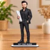 Kişiye Özel Erkek Mimar Siyah Takim Karikatürlü 18 cm MDF Masaüstü Biblo – Erkek Mimar Siyah Takim Hediyesi | Mühendise ve Teknik Meslek Sahibine Hediye