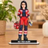 Kişiye Özel Kadin Paramedik Kisiye Ahsap Karikatürlü 18 cm MDF Masaüstü Biblo – Kadin Paramedik Kisiye Ahsap Hediyesi | Hemşire ve Sağlık Çalışanı Hediyesi