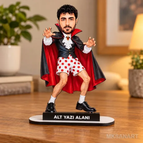 Cadılar Bayramı Karikatür MDF Karikatürlü Kişiye Özel Karika…
