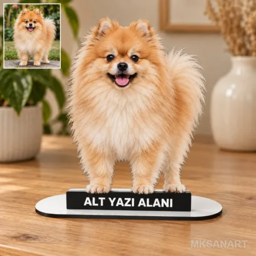 Fotoğraftan Kişiye Özel Evcil Hayvan Fotoğraflı MDF Karikatü…